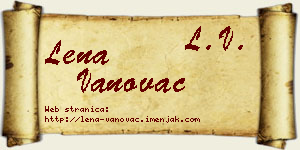 Lena Vanovac vizit kartica